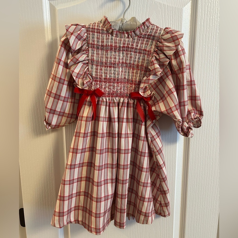 Bonnie Jean Ivory and Red Striped Dress